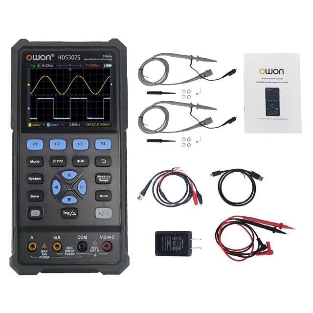 Owon HDS307S 70 MHz 2+1 Kanal 250MSa/s El Tipi Dijital Osiloskop