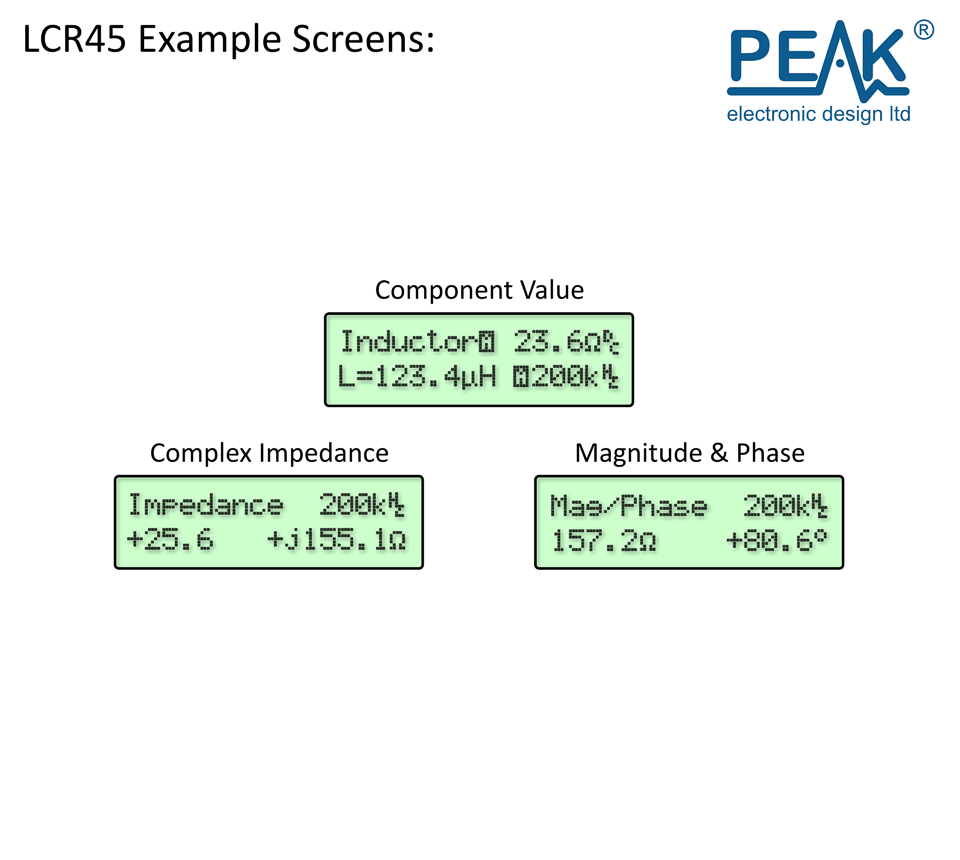 Peak Electronic LCR45 - LCR Impedance Meter - Empedans Metre