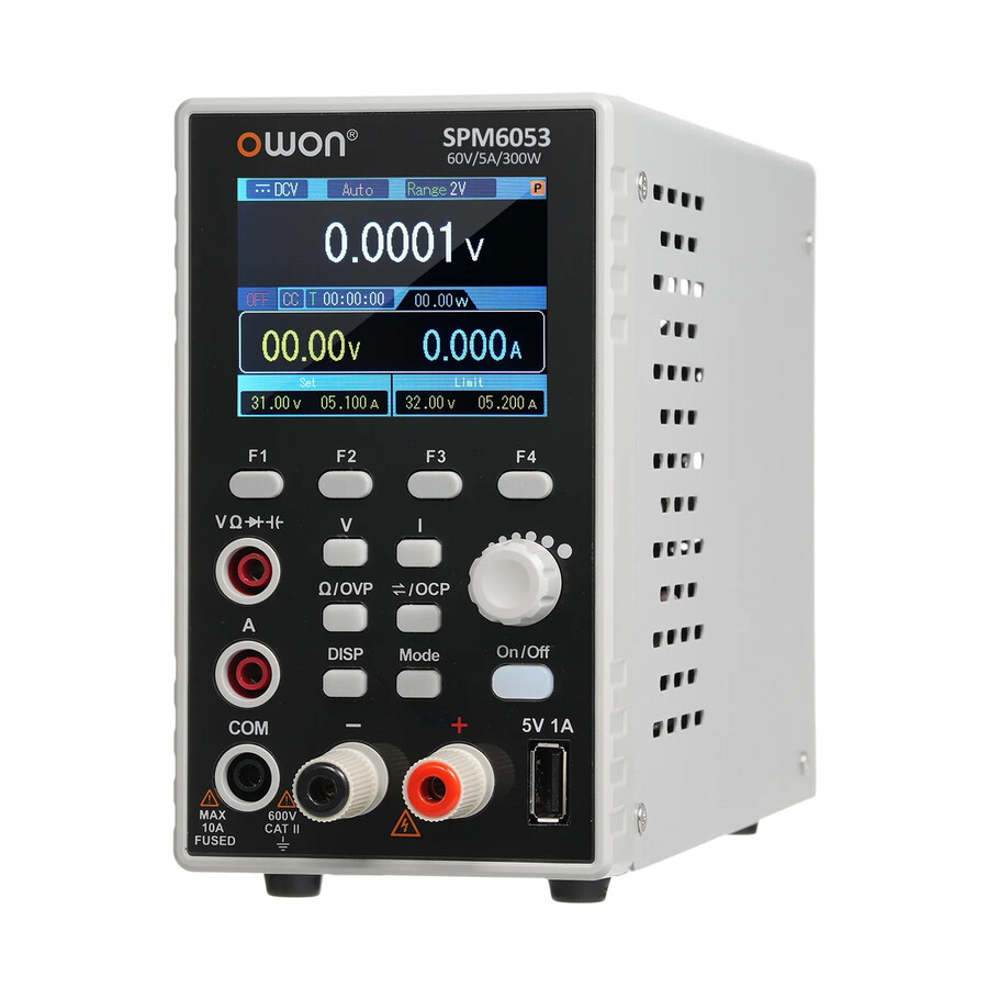 Owon SPM6103 300W 60V/10A Tek Kanal Multimetre Özellikli DC Güç Kaynağı