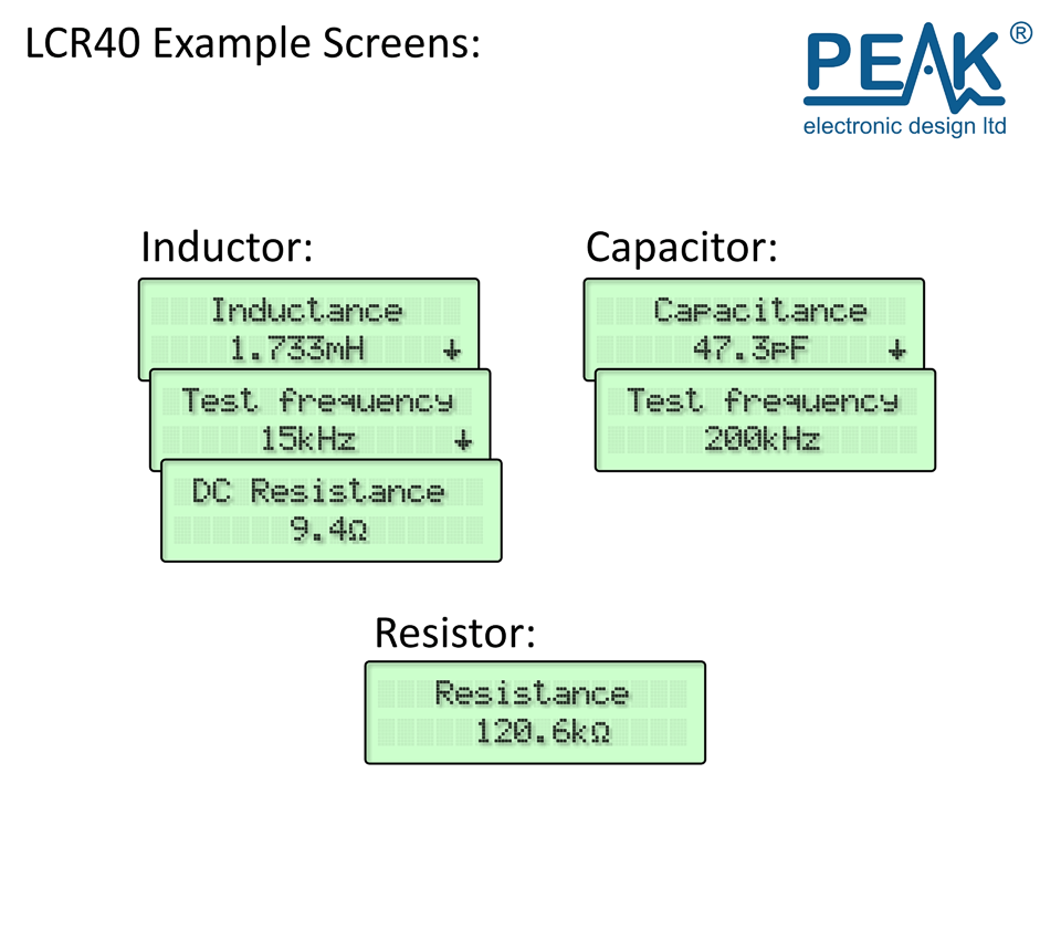 Peak Electronic LCR40 - Atlas LCR Passive Component Analyser / Pasif Komponent Analizörü