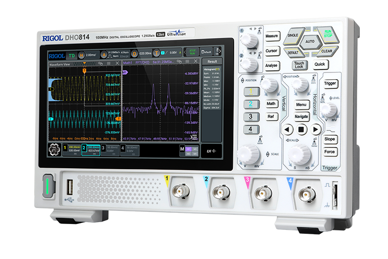 Rigol DHO814 100 MHz, 4 Kanallı, 12 Bit Dijital Osiloskop