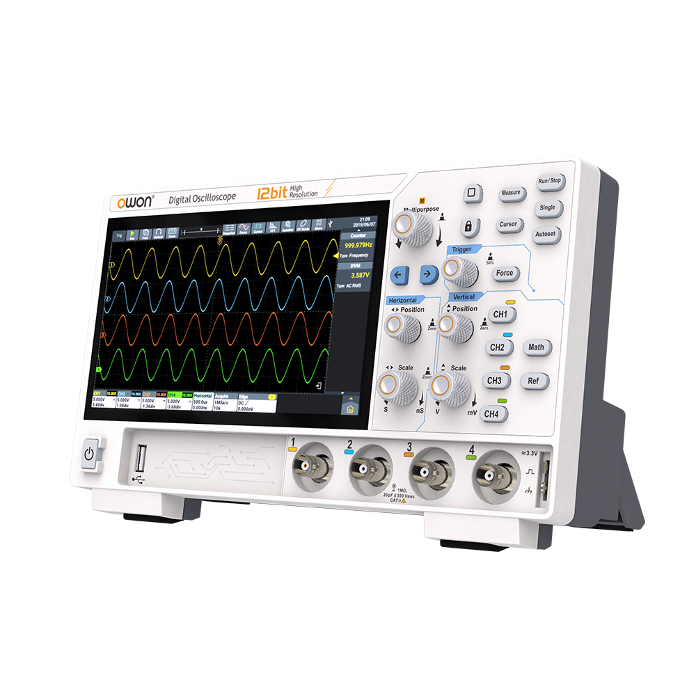 Owon ADS814A 100 MHz 4 Kanal 1.25GSa/s 12 Bit Dijital Osiloskop