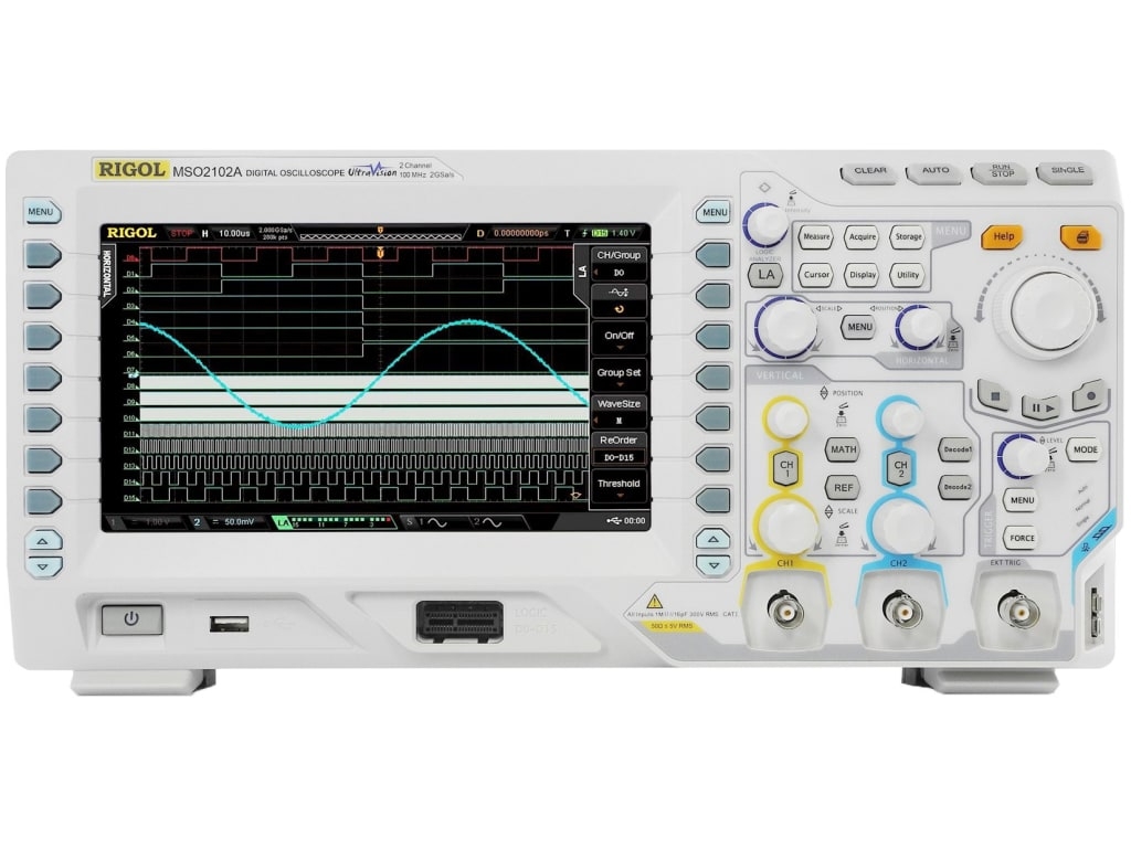 Rigol MSO2102A 100MHZ 2 KANAL MIXED SIGNAL DİJİTAL OSİLOSKOP