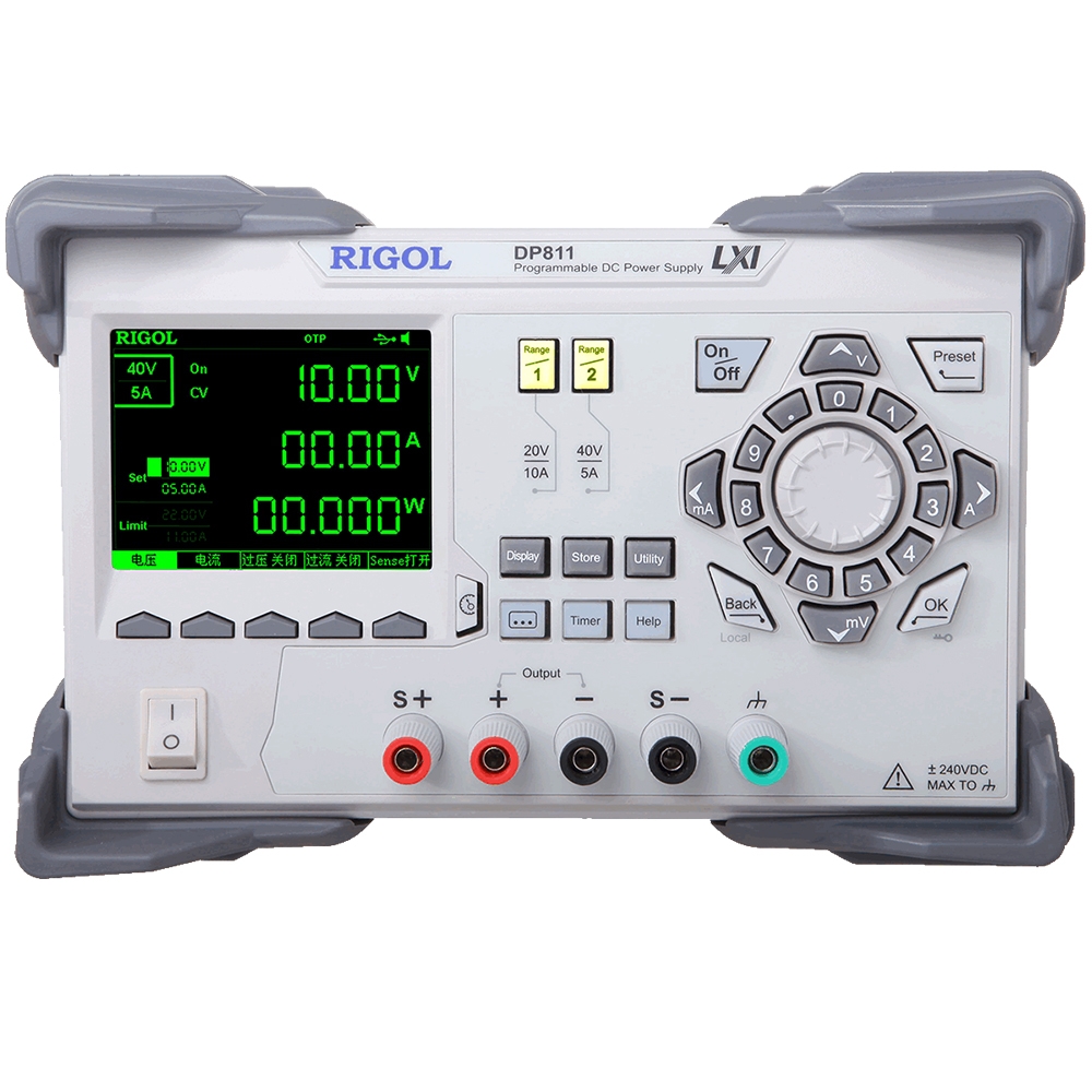 Rigol DP811 200W Tek Çıkış Çift Kademe ( 40V / 5A  veya 20V / 10A) Programlanabilir DC Güç Kaynağı