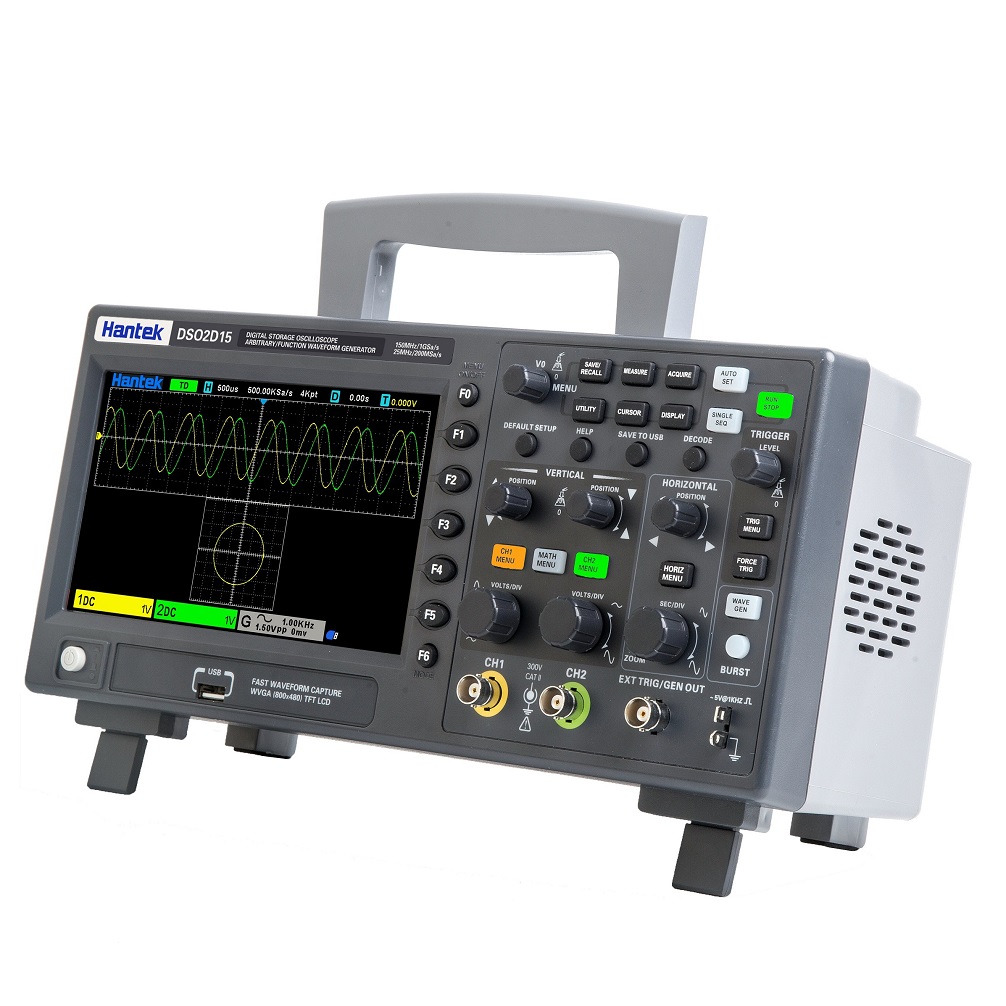 Hantek DSO2D15 150 MHz 2 Kanal 1GSa/S Sinyal Jeneratörlü Dijital Osiloskop