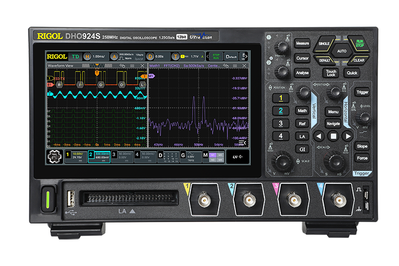 Rigol DHO924S 250MHz, 4 Kanallı, 12 Bit, 1.25GSa/s Dijital Osiloskop