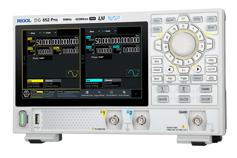 RIGOL DG852 Pro 2 Kanal, 50 MHz Arbitrary Waveform Jeneratör