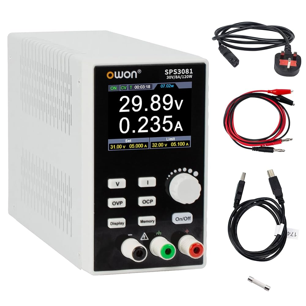 Owon SPS3081 120W 30V-8A Fansız Tek Kanal Programlanabilir DC Güç Kaynağı