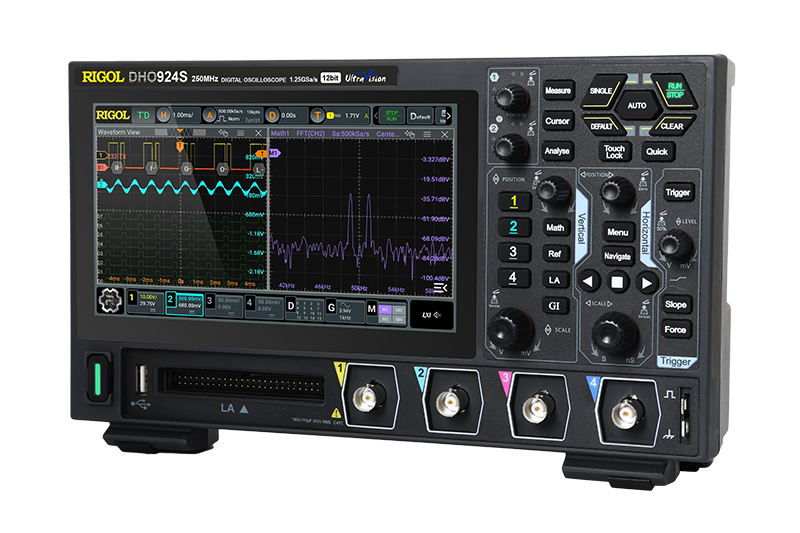 Rigol DHO924S 250MHz, 4 Kanallı, 12 Bit, 1.25GSa/s Dijital Osiloskop