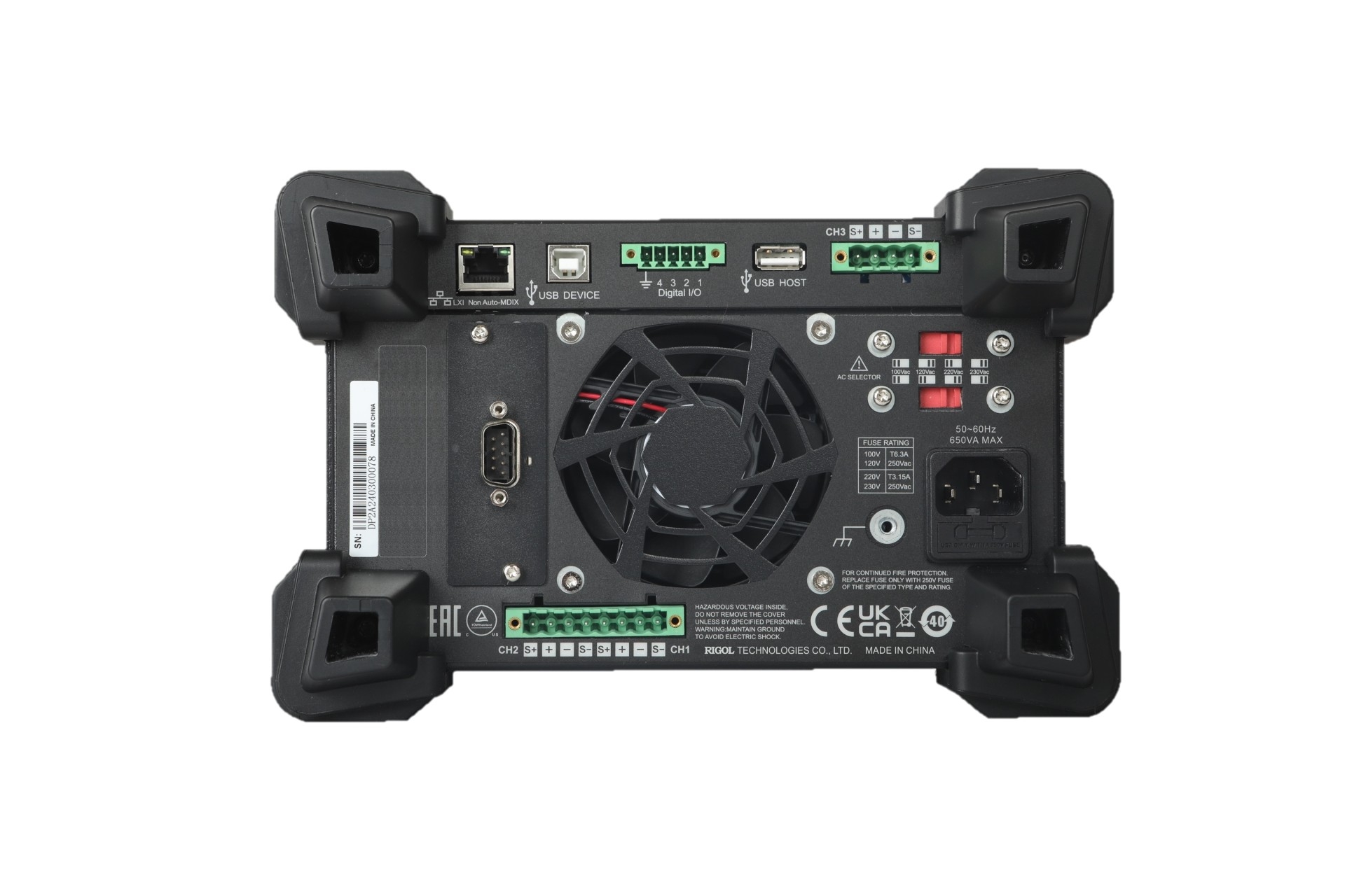 Rigol DP2031 222W 3 İzole Çıkışlı (CH1 / CH2: 0-32V / 0-3A CH3: 0-6V / 0-5A) Programlanabilir DC Güç Kaynağı