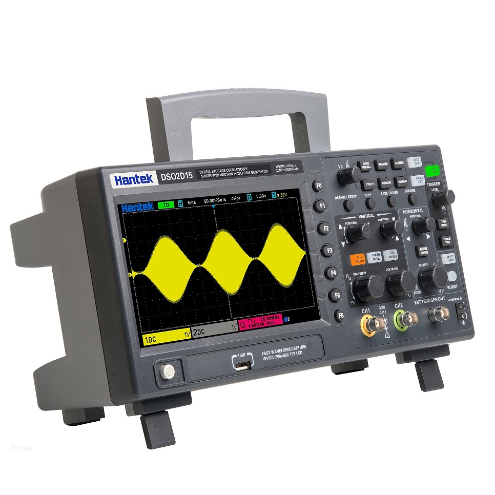 Hantek DSO2D15 150 MHz 2 Kanal 1GSa/S Sinyal Jeneratörlü Dijital Osiloskop