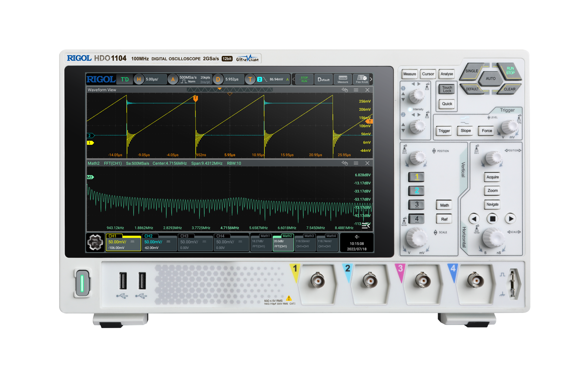 RIGOL HDO1104, 100 MHz, 4 Kanallı, 12 bit Dijital Osiloskop