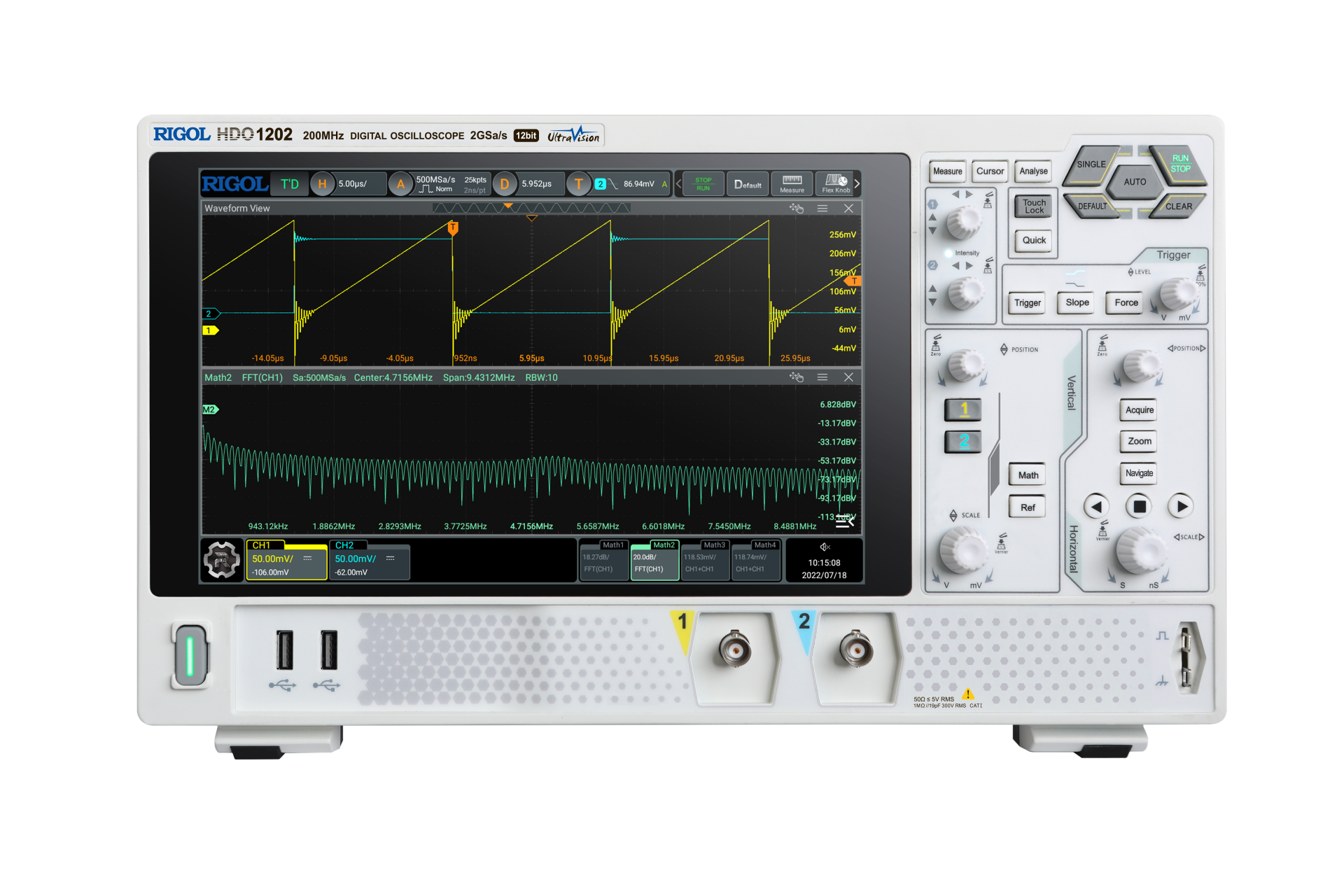 RIGOL HDO1202, 200MHz, 2 Kanallı, 12 bit Dijital Osiloskop