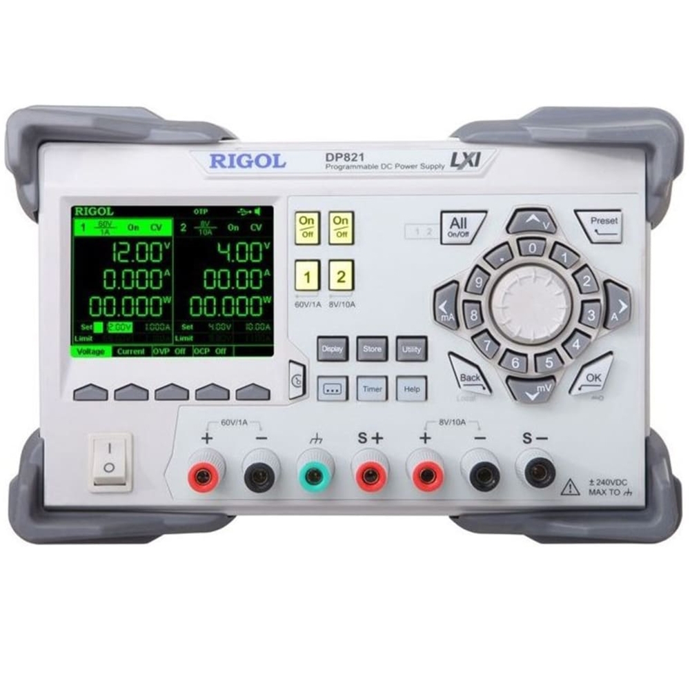 Rigol DP821 140W  Çift Çıkışlı ( 60V / 1A  ve 8V / 10A) Programlanabilir DC Güç Kaynağı