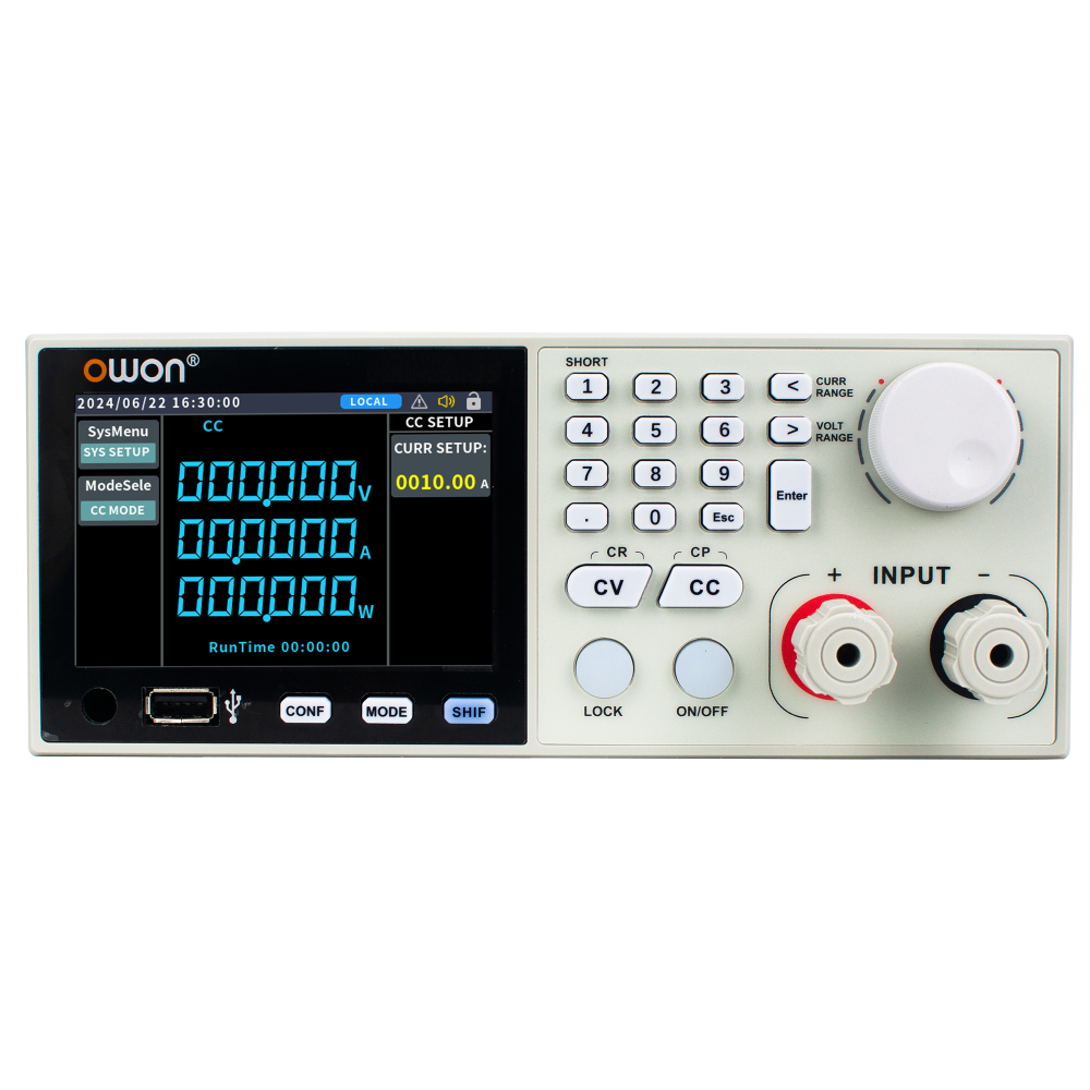Owon OEL8513 500W 0.01A/ms 0-150V/40A DC Elektronik Yük
