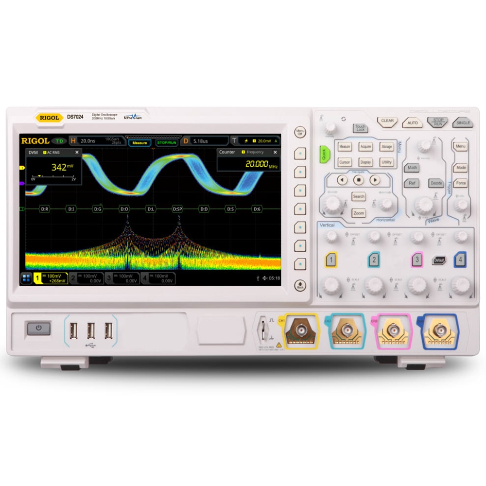 ÖN SİPARİŞ / Rigol DS7024 200MHz 10GS/S 4 Kanallı Osiloskop