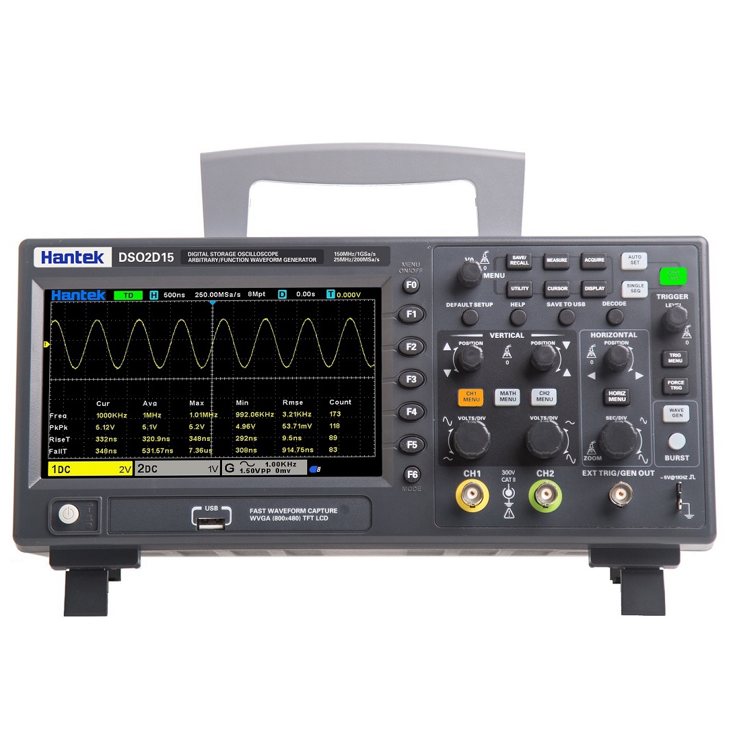 Hantek DSO2D15 150 MHz 2 Kanal 1GSa/S Sinyal Jeneratörlü Dijital Osiloskop