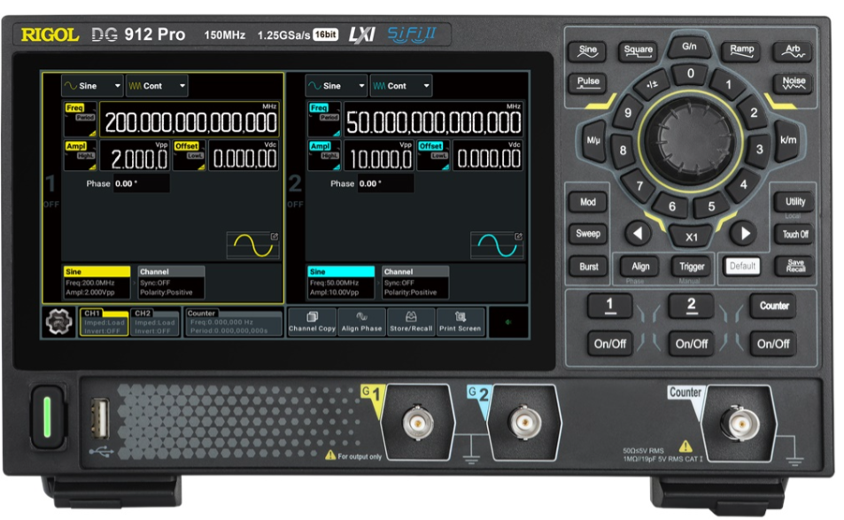 RIGOL DG912 Pro 2 Kanal, 150 MHz Arbitrary Waveform Jeneratör