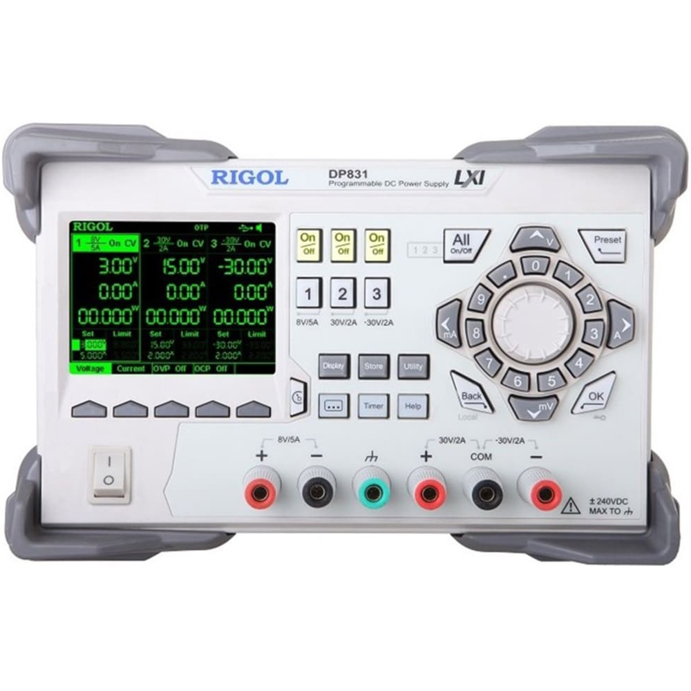 Rigol DP831 160W  3 Çıkışlı  (+8 V / 5 A , +30 V / 2 A, -30 V / 2 A) Programlanabilir DC Güç Kaynağı