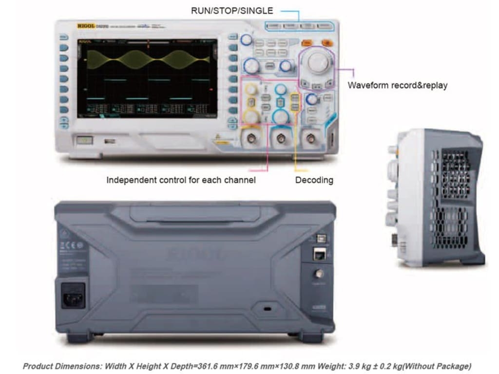 Rigol MSO2202 200MHZ 2 KANAL MIXED SIGNAL DİJİTAL OSİLOSKOP