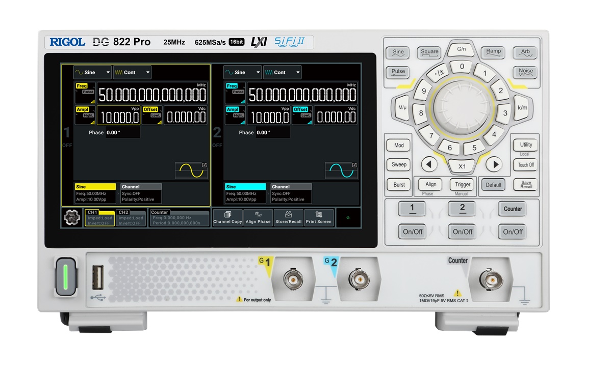 RIGOL DG822 Pro 2 Kanal, 25 MHz Arbitrary Waveform Jeneratör